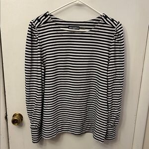 Karl Lagerfeld Monochrome Striped Blouse Size Large